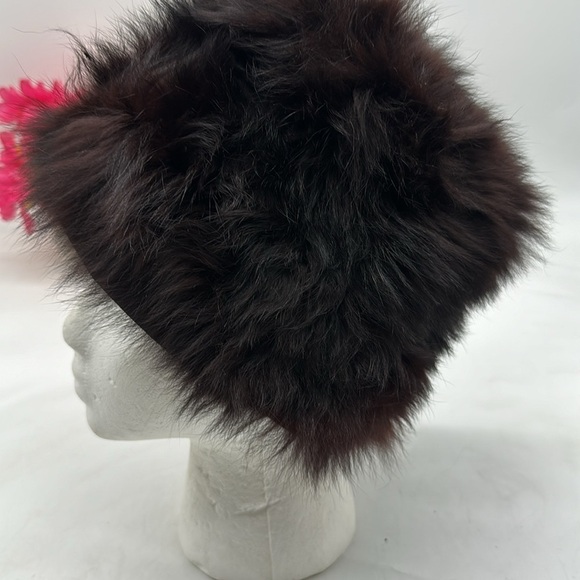 Chas A. Stevens Vintage Dark Brown Faux Fur Hat HT4880F main image 6
